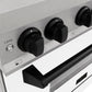 ZLINE Autograph Edition 48 in. 6.0 cu. ft. Legacy Dual Fuel Range with 7 Burner Gas Cooktop and 2 Electric Ovens in Satin Stainless Steel with White Matte Doors and Matte Black Accents (RASZ-WM-48-MB)