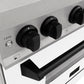 ZLINE Autograph Edition 48 in. 6.0 cu. ft. Legacy Dual Fuel Range with 7 Burner Gas Cooktop and 2 Electric Ovens in Satin Stainless Steel with White Matte Doors and Matte Black Accents, Open Box-Good Condition