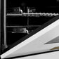 ZLINE Autograph Edition 60 in. 7.4 cu. ft. Legacy Dual Fuel Range with 9 Burner Gas Cooktop and 2 Electric Convection Ovens in Satin Stainless Steel with White Matte Doors and Champagne Bronze Accents, Open Box-Good Condition