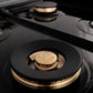 ZLINE Autograph Edition 60 in. 7.4 cu. ft. Legacy Dual Fuel Range with 9 Burner Gas Cooktop and 2 Electric Convection Ovens in Satin Stainless Steel with White Matte Doors and Matte Black Accents, Open Box-Good Condition