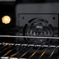 ZLINE Autograph Edition 48 in. 6.7 cu. ft. Paramount Double Oven Dual Fuel Range with 8 Burner Gas Cooktop in Stainless Steel with Black Matte Doors and Polished Gold Accents, Open Box-Great Condition