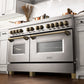 ZLINE Autograph Edition 60 in. 7.4 cu. ft. Legacy Dual Fuel Range with 9 Burner Gas Cooktop and 2 Electric Convection Ovens in Stainless Steel and Champagne Bronze Accents, Open Box-Good Condition