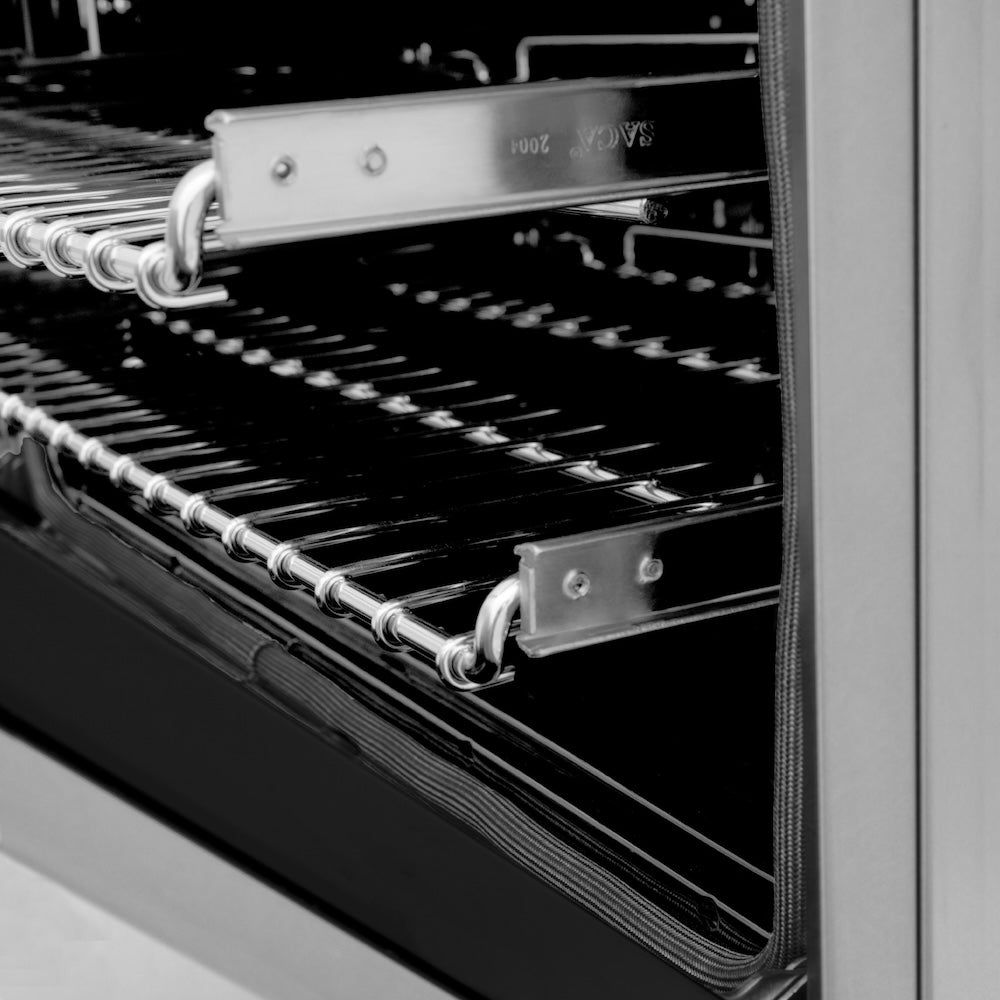ZLINE Autograph Edition 60 in. 7.4 cu. ft. Legacy Dual Fuel Range with 9 Burner Gas Cooktop and 2 Electric Convection Ovens in Stainless Steel and Matte Black Accents, Open Box-Good Condition