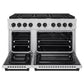ZLINE Autograph Edition 48 in. 6.7 cu. ft. Paramount Double Oven Dual Fuel Range with 8 Burner Gas Cooktop in Stainless Steel and Matte Black Accents, Open Box-Great Condition