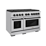 ZLINE Autograph Edition 48 in. 6.7 cu. ft. Paramount Double Oven Dual Fuel Range with 8 Burner Gas Cooktop in Stainless Steel and Matte Black Accents, Open Box-Great Condition main image.