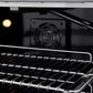 ZLINE Autograph Edition 48 in. 6.7 cu. ft. Paramount Double Oven Gas Range with 8 Burner Cooktop in Stainless Steel and Champagne Bronze Accents (SGRZ-48-CB) convection fan and lighting inside oven.