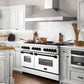 ZLINE Autograph Edition 60 in. 7.4 cu. ft. Legacy Dual Fuel Range with 9 Burner Gas Cooktop and 2 Electric Convection Ovens in Stainless Steel with White Matte Doors and Matte Black Accents, Open Box-Good Condition