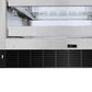 ZLINE Autograph Edition 24 in. Touchstone 151 Can Beverage Fridge with Black Stainless Steel Glass Door and Polished Gold Helix Handle (RBSOZ-BS-24-KG) base and kickplate.