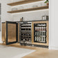 ZLINE Autograph Edition 24 in. Touchstone Dual Zone 44 Bottle Wine Cooler With Panel Ready Glass Door And Polished Gold Handle (RWDPOZ-24-G)