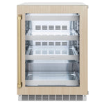 ZLINE Autograph Edition 24 in. Touchstone 151 Can Beverage Fridge With Panel Ready Glass Door And Champagne Bronze Handle (RBSPOZ-24-CB) 