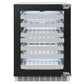 ZLINE Autograph Edition 24 in. Touchstone Dual Zone 44 Bottle Wine Cooler With Panel Ready Glass Door And Polished Gold Handle (RWDPOZ-24-G) 