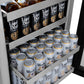 ZLINE Autograph Edition 24 in. Touchstone 151 Can Beverage Fridge with Satin Stainless Steel Glass Door and Matte Black Handle (RBSOZ-SN-24-MB)