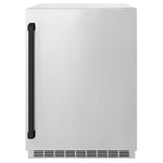 ZLINE Autograph Edition 24 in. Touchstone 151 Can Beverage Fridge With Solid Stainless Steel Door And Matte Black Handle (RBSOZ-ST-24-MB) 
