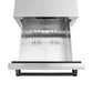 ZLINE Autograph Edition 24 in. Touchstone 168 Can Outdoor-Rated Dual Refrigerator Drawer with Satin Stainless Steel Doors and Matte Black Handles (RDSOZ-SN-24-MB)