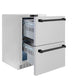 ZLINE Autograph Edition 24 in. Touchstone 168 Can Outdoor-Rated Dual Refrigerator Drawer with Satin Stainless Steel Doors and Matte Black Handles (RDSOZ-SN-24-MB)