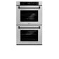 ZLINE Autograph Edition 30 in. Professional True Convection Double Wall Oven with Air Fry and Self Clean in Satin Stainless Steel with Matte Black Handles (WADSZ-30-MB)