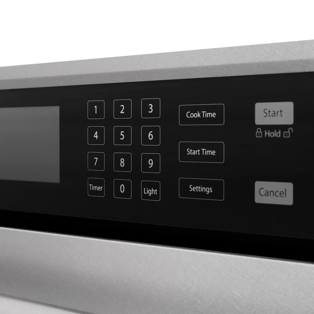 ZLINE Autograph Edition 30 in. Professional True Convection Single Wall Oven with Air Fry and Self Clean in Satin Stainless Steel with Champagne Bronze Handle (WASSZ-30-CB)