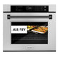 ZLINE Autograph Edition 30 in. Professional True Convection Single Wall Oven with Air Fry and Self Clean in Satin Stainless Steel with Matte Black Handle (WASSZ-30-MB)