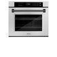 ZLINE Autograph Edition 30 in. Professional True Convection Single Wall Oven with Air Fry and Self Clean in Satin Stainless Steel with Matte Black Handle (WASSZ-30-MB)