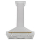 ZLINE Autograph Edition 30 in. Convertible Satin Stainless Steel Wall Mount Range Hood with Accent Handle (KB4SNZ-30)