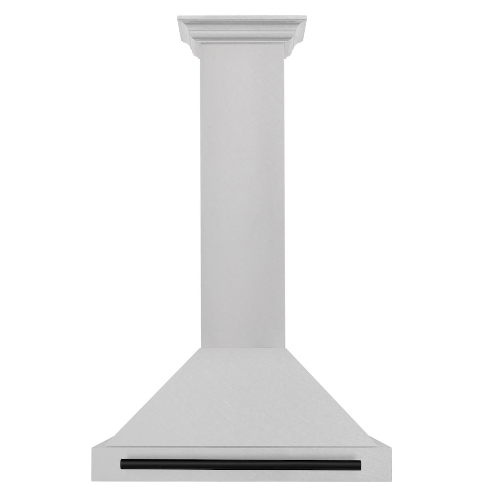 ZLINE Autograph Edition 30 in. Convertible Satin Stainless Steel Wall Mount Range Hood with Accent Handle (KB4SNZ-30)