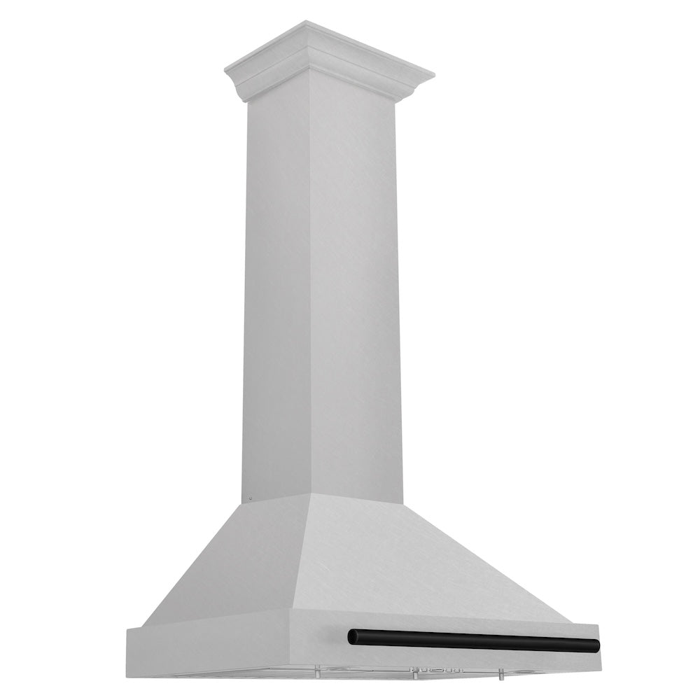 ZLINE Autograph Edition 30 in. Convertible Satin Stainless Steel Wall Mount Range Hood with Accent Handle (KB4SNZ-30)