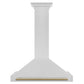 ZLINE Autograph Edition 36 in. Convertible Satin Stainless Steel Wall Mount Range Hood with Accent Handle (KB4SNZ-36)