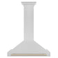 ZLINE Autograph Edition 36 in. Convertible Satin Stainless Steel Wall Mount Range Hood with Accent Handle (KB4SNZ-36)