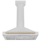ZLINE Autograph Edition 36 in. Convertible Satin Stainless Steel Wall Mount Range Hood with Accent Handle (KB4SNZ-36)