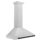 ZLINE Autograph Edition 36 in. Convertible Satin Stainless Steel Wall Mount Range Hood with Accent Handle (KB4SNZ-36)