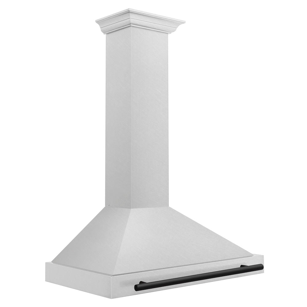 ZLINE Autograph Edition 36 in. Convertible Satin Stainless Steel Wall Mount Range Hood with Accent Handle (KB4SNZ-36)