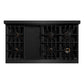 ZLINE Autograph Edition 48 in. 6.7 cu. ft. Select Double Oven Gas Range with 8 Burner Cooktop in Black Stainless Steel and Polished Gold Accents, Open Box-Great Condition