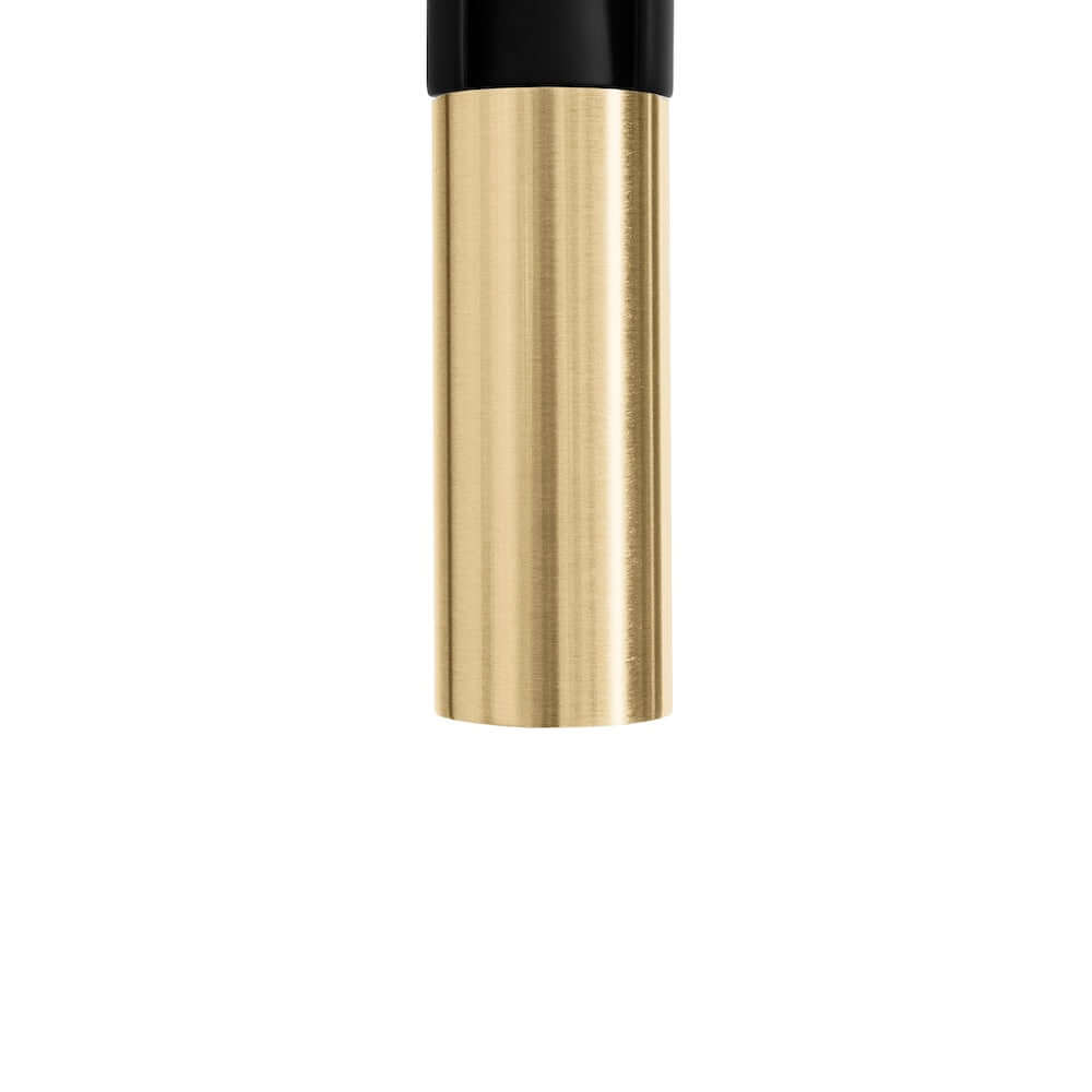 ZLINE Autograph Edition Sierra Pull Down Spring Single Handle Kitchen Faucet in Matte Black and Champagne Bronze (SRA-KF-ZMBCB) spout, off.