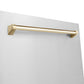 ZLINE Autograph Edition 24 in. Monument Series 3rd Rack Top Touch Control Tall Tub Dishwasher in Stainless Steel with Polished Gold Handle, 45dBa (DWMTZ-304-24-G)