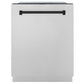 ZLINE Autograph Edition 48 in. Kitchen Package in Stainless Steel with Dual Fuel Range, Range Hood, Dishwasher and Refrigerator with Matte Black Accents (4KAPR-RARHDWM48-MB)