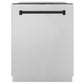 ZLINE Autograph Edition 48 in. Kitchen Package with Stainless Steel Dual Fuel Range, Range Hood and Dishwasher with Matte Black Accents (3AKP-RARHDWM48-MB)
