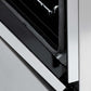 ZLINE Autograph Edition 24 in. 2.8 cu. ft. Legacy Dual Fuel Range with 4 Burner Gas Cooktop and Electric Convection Oven in Stainless Steel and Polished Gold Accents (RAZ-24-G) detail StayPut oven door hinges.