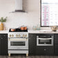 ZLINE Autograph Edition 30 in. 4.0 cu. ft. Legacy Dual Fuel Range with 4 Burner Gas Cooktop and Electric Convection Oven in Stainless Steel and Polished Gold Accents, Open Box-Great Condition