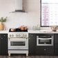 ZLINE Autograph Edition 30 in. 4.0 cu. ft. Legacy Dual Fuel Range with 4 Burner Gas Cooktop and Electric Convection Oven in Stainless Steel and Polished Gold Accents, Open Box-Good Condition