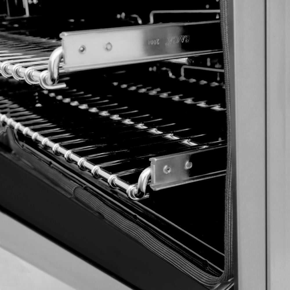 ZLINE Autograph Edition 48 in. 6.0 cu. ft. Legacy Dual Fuel Range with 7 Burner Gas Cooktop and 2 Electric Ovens in Stainless Steel and Matte Black Accents, Open Box-Good Condition