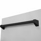 ZLINE Autograph Edition 18 in. Tallac Series 3rd Rack Dishwasher with Auto Door Open Drying, 51dBa, Stainless Steel Panel with Matte Black Handle (DWVZ-304-18-MB) close-up, handle location.