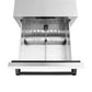 ZLINE Autograph Edition 24 in. Touchstone 168 Can Outdoor-Rated Dual Refrigerator Drawer with White Matte Doors and Matte Black Handles (RDSOZ-WM-24-MB)