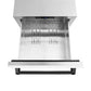 ZLINE Autograph Edition 24 in. Touchstone 168 Can Outdoor-Rated Dual Refrigerator Drawer with White Matte Doors and Matte Black Handles (RDSOZ-WM-24-MB)