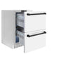 ZLINE Autograph Edition 24 in. Touchstone 168 Can Outdoor-Rated Dual Refrigerator Drawer with White Matte Doors and Matte Black Handles (RDSOZ-WM-24-MB)