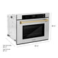 ZLINE Autograph Edition 30 in. Professional True Convection Single Wall Oven with Air Fry and Self Clean in Stainless Steel with Champagne Bronze Handle (WASZ-30-CB) dimensional diagram.