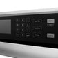 ZLINE Autograph Edition 30 in. Professional True Convection Single Wall Oven with Air Fry and Self Clean in Stainless Steel with Polished Gold Helix Handle (WASZ-30-KG) control panel with digital keypad and buttons.