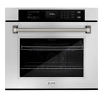 ZLINE Autograph Edition 30 in. Professional True Convection Single Wall Oven with Air Fry and Self Clean in Stainless Steel with Polished Nickel Helix Handle (WASZ-30-KPN)