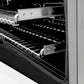 ZLINE Autograph Edition 48 in. 6.0 cu. ft. Legacy Dual Fuel Range with 7 Burner Gas Cooktop and 2 Electric Ovens in Stainless Steel with White Matte Doors and Matte Black Accents (RAZ-WM-48-MB) adjustable racks.