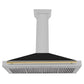 ZLINE Autograph Edition 48 in. Convertible Satin Stainless Steel Wall Mount Range Hood with Black Matte Shell and Accent Handle (KB4SNZ-BLM48)