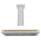 ZLINE Autograph Edition 48 in. Convertible Satin Stainless Steel Wall Mount Range Hood with White Matte Shell with Accent Handle (KB4SNZ-WM48)